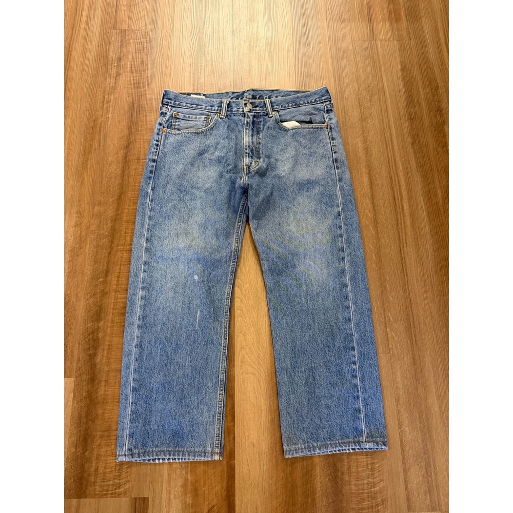 Levi's 505 Regular Fit Jeans Mens 36x30 Blue Straight Leg Denim Pants
